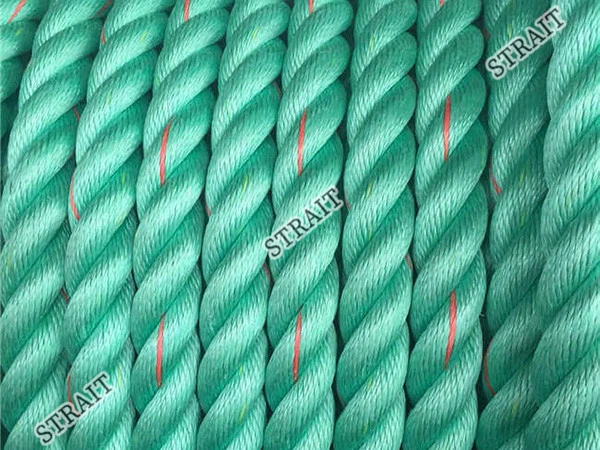 High strength round wire PP (polypropylene) cable - three strands green